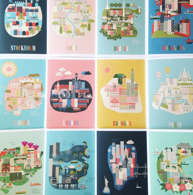 City-prints-illustration-by-Linda-Fahrlin