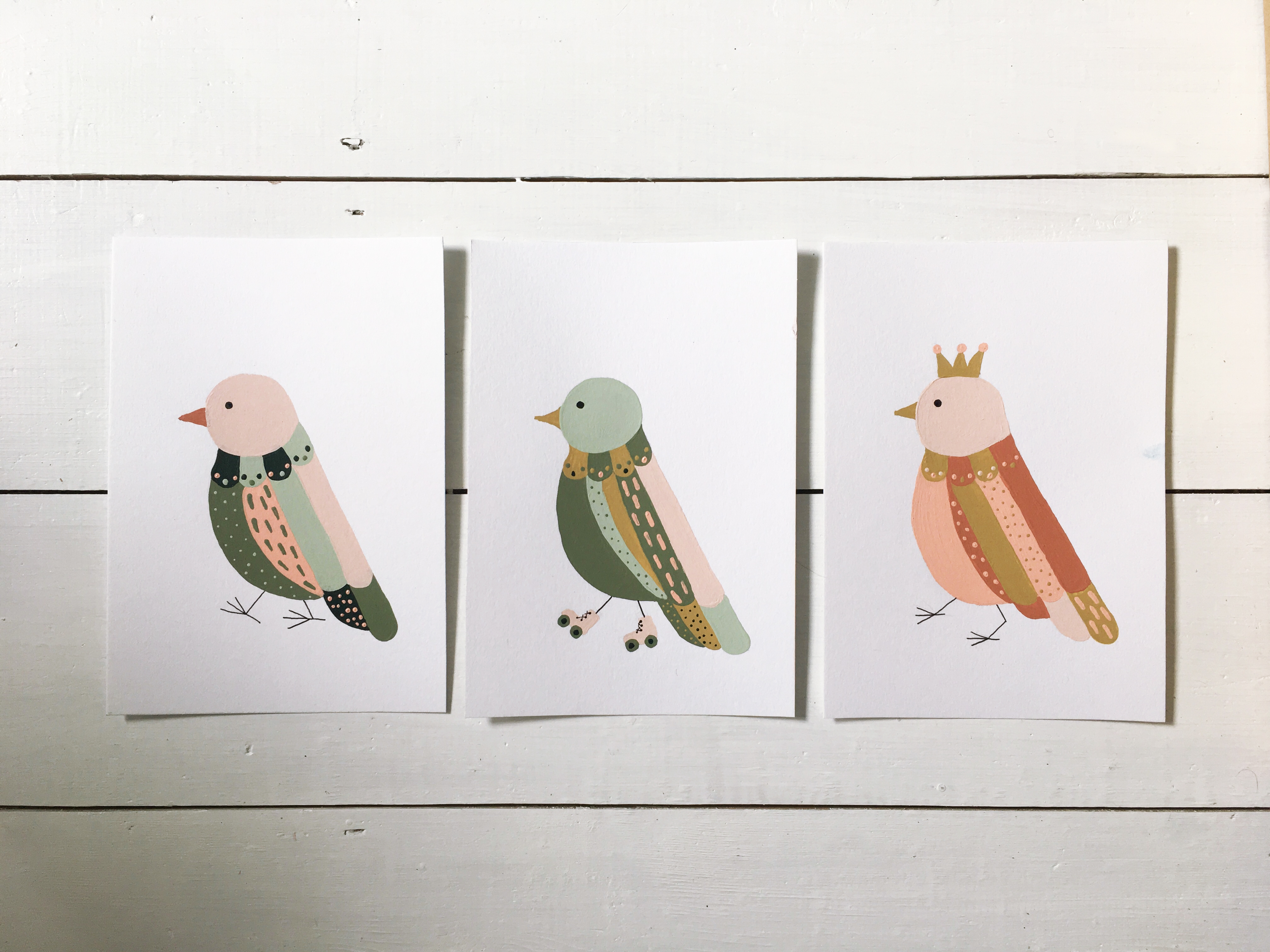 Linda Fahrlin illustration kids interior bird parade